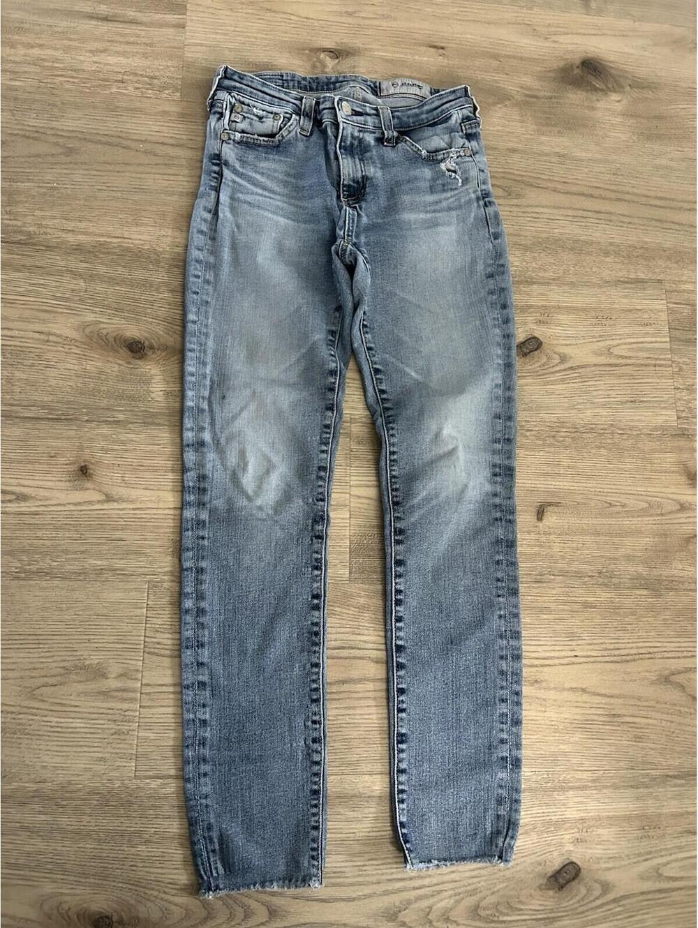 AG Adriano Goldschmied Jeans Womens 25R Farrah Skinny Ankle High Rise Frayed Hem